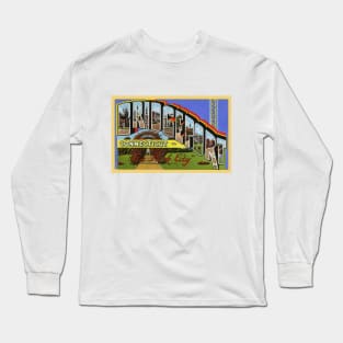 Greetings from Bridgeport, Connecticut - Vintage Large Letter Postcard Long Sleeve T-Shirt